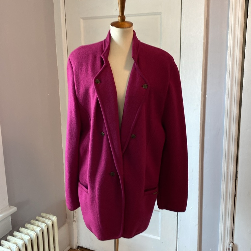 Geiger Vintage Unlined Boiled Wool Blazer/Coat, Size 40